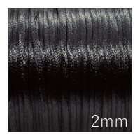 Cordon satin queue de rat 2mm noir