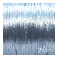 Cordon satin queue de rat 2mm bleu clair