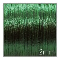 Cordon satin queue de rat 2mm vert foncé