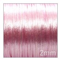 Cordon satin queue de rat 2mm rose clair