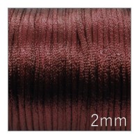 Cordon satin queue de rat 2mm chocolat