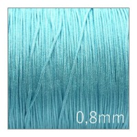 Fil nylon tressé 0,8mm turquoise clair