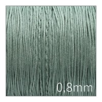 Fil nylon tressé 0,8mm vert de gris