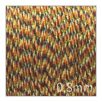 Paracorde cordon nylon tressé 0,8mm multicolore doré