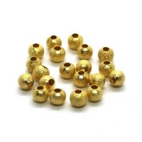 Perles stardust pailletées 4mm dorées x20