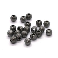 Perles stardust pailletées 4mm gunmetal x20