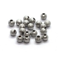 Perles stardust pailletées 4mm vieil argent x20