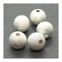 Perles stardust pailletées 12mm argentées x5
