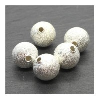 Perles stardust pailletées 10mm argentées x5