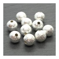 Perles stardust pailletées 8mm argentées x10