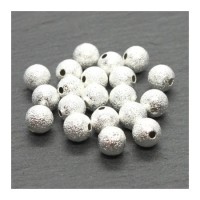 Perles stardust pailletées 6mm argentées x20