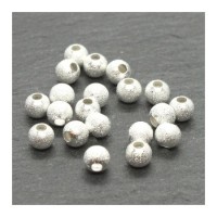 Perles stardust pailletées 4mm argentées x20