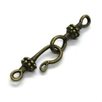 Fermoir crochet bronze pour collier