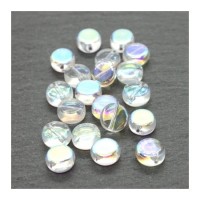Perles palets en verre 6mm cristal AB x20