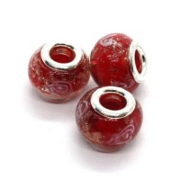 Perle lampwork style pandora rouge