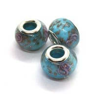 Perle lampwork style pandora turquoise