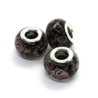 Perle lampwork style pandora noir