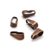 5 Bélières lisses cuivre 8x3mm