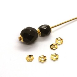 Mini perles coupelles calottes 4mm doré