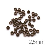 Perles à écraser 2,5mm cuivre x50