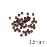 Mini perles à écraser 1,5mm cuivre x50