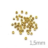 Mini perles à écraser 1,5mm doré x50