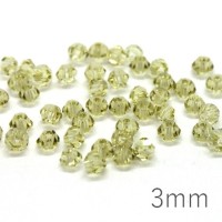 Perles toupies verre cristal 3mm citrine x50