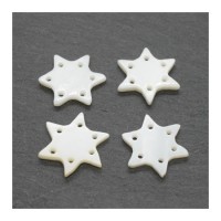 Perle étoile en nacre 15mm x4