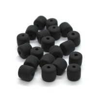 Perles fimo tonneau 6mm noir x20