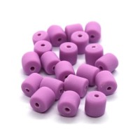 Perles fimo tonneau 6mm lilas x20