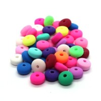 Perles rondelles Fimo 7mm assortiment x50