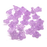 Perles fleurs lucite acrylique 10mm lilas x25