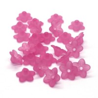 Perles fleurs lucite acrylique 10mm rose x25