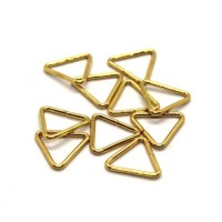 Anneaux triangulaires 10mm dorés
