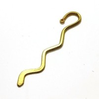 Support marque page zig zag doré 82mm