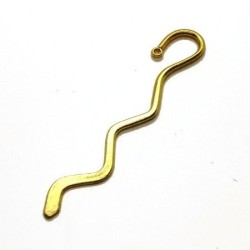 Support marque page zig zag doré 82mm