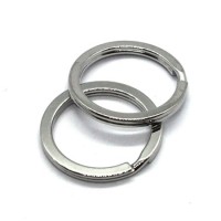 2 Anneaux porte clés 28mm vieil argent