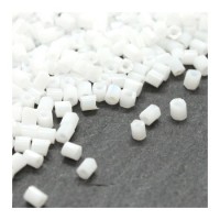 10g mini perles rocailles tube 2mm blanc opaque