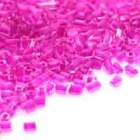 10g mini perles rocailles tube 2mm magenta color lined