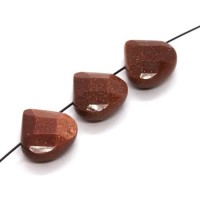 Perles gouttes goldstone 13mm x3