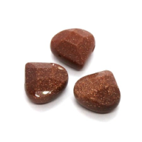 Perles goldstone gouttes à facettes 13mm x3