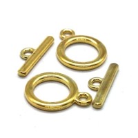 2 fermoirs toggle dorés 15mm