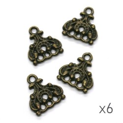 Breloque connecteur chandelier bronze