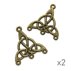 Breloque chandelier noeud celtique bronze