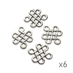 Breloque connecteur noeud celtique argent vieilli