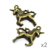 Breloque licorne bronze