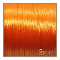 Cordon satin queue de rat 2mm orange