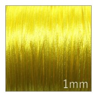 Cordon satin queue de rat 1mm jaune