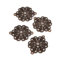 Estampes filigrane connecteurs cuivre x10