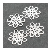 Estampes connecteurs filigrane fleur 18mm argenté x10